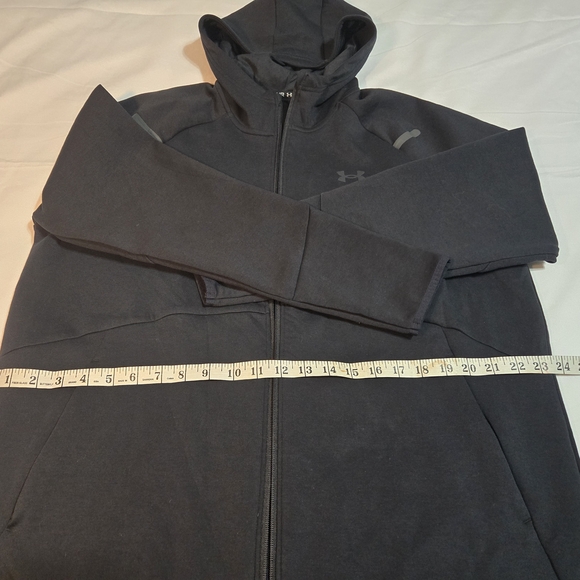 Under Armour Men's Black/ Unstoppable Fleece Full Zip-up Performance Jacket - Picture 5 of 7